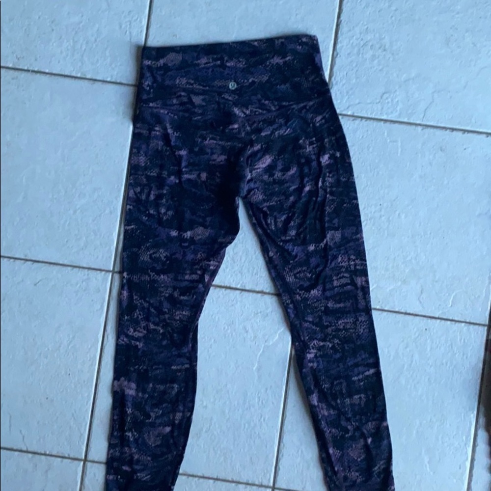 Lululemon purple camo capris